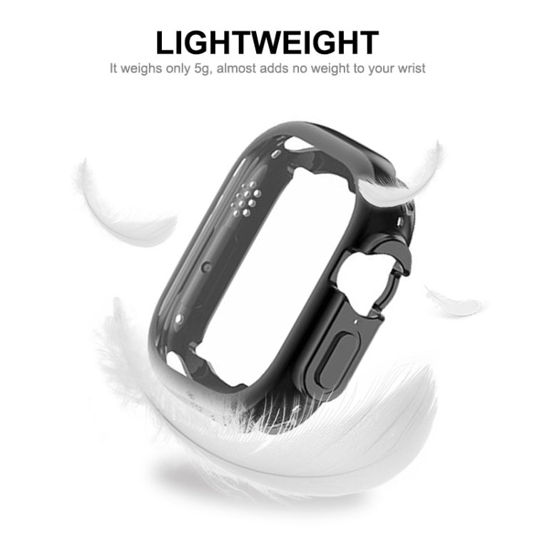 ENKAY Electroplated Soft TPU Case with Screen Film For Apple Watch Ultra 3 / 2 /1 49mm(Deep Green) - Watch Cases by ENKAY | Online Shopping UK | buy2fix