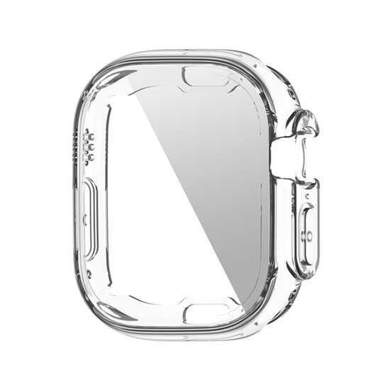 ENKAY Transparent TPU Case with Screen Film For Apple Watch Ultra 4 / 3 / 2 / 1 49mm