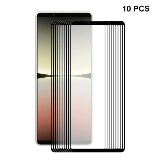 10 PCS For Sony Xperia 5 IV ENKAY Full Glue 0.26mm 9H 2.5D Tempered Glass Full Film