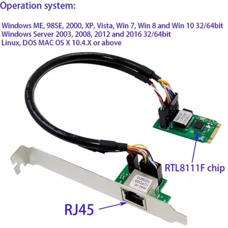 ST7245 M2 to RJ45 Network Card for RTL8111F Chipset by buy2fix