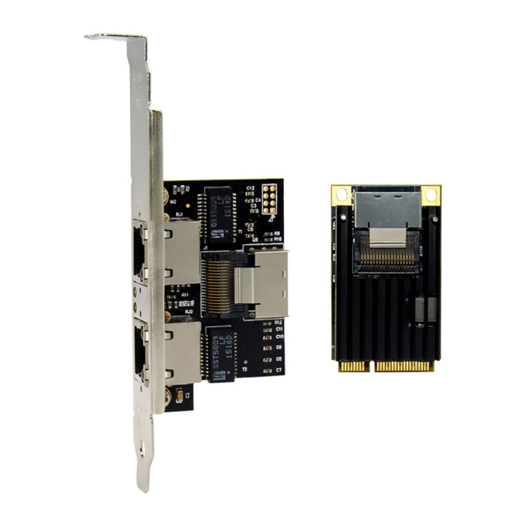 ST7242 Mini PCIE Dual RJ45 Gigabit Ethernet Networking Interface card NHI350AM2 by buy2fix
