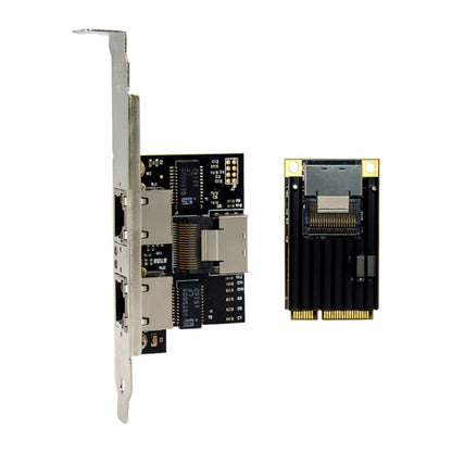 ST7242 Mini PCIE Dual RJ45 Gigabit Ethernet Networking Interface card NHI350AM2 by buy2fix