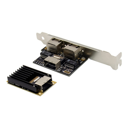 ST7242 Mini PCIE Dual RJ45 Gigabit Ethernet Networking Interface card NHI350AM2 by buy2fix