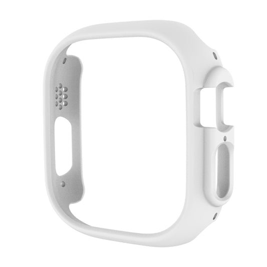 For Apple Watch Ultra 3 / 2 / 1 49mm ENKAY 2 in 1 PC Case + Full Coverage 9H Tempered Glass Film(White) - Watch Cases by ENKAY | Online Shopping UK | buy2fix