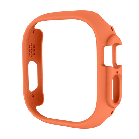 For Apple Watch Ultra 3 / 2 / 1 49mm ENKAY 2 in 1 PC Case + Full Coverage 9H Tempered Glass Film(Orange) - Watch Cases by ENKAY | Online Shopping UK | buy2fix
