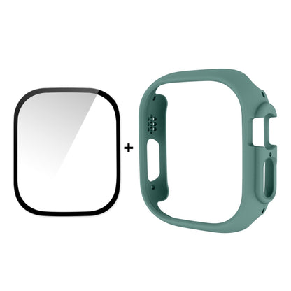For Apple Watch Ultra / Ultra 2 49mm ENKAY 2 in 1 PC Case + Full Coverage 9H Tempered Glass Film(Deep Green) - Watch Cases by ENKAY | Online Shopping UK | buy2fix