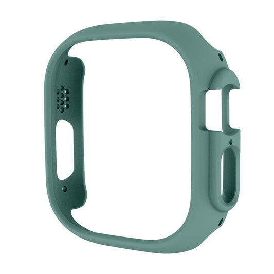 For Apple Watch Ultra / Ultra 2 49mm ENKAY 2 in 1 PC Case + Full Coverage 9H Tempered Glass Film(Deep Green) - Watch Cases by ENKAY | Online Shopping UK | buy2fix