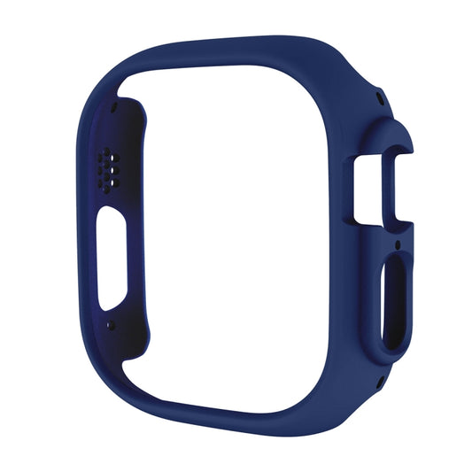For Apple Watch Ultra / Ultra 2 49mm ENKAY 2 in 1 PC Case + Full Coverage 9H Tempered Glass Film(Dark Blue) - Watch Cases by ENKAY | Online Shopping UK | buy2fix