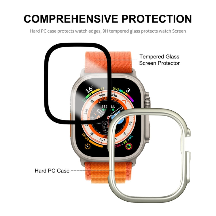 For Apple Watch Ultra 3 / 2 / 1 49mm ENKAY 2 in 1 PC Case + Full Coverage 9H Tempered Glass Film(Transparent) - Watch Cases by ENKAY | Online Shopping UK | buy2fix