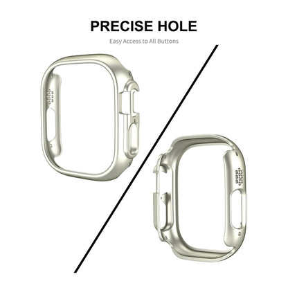 For Apple Watch Ultra 3 / 2 / 1 49mm ENKAY 2 in 1 PC Case + Full Coverage 9H Tempered Glass Film(Silver) - Watch Cases by ENKAY | Online Shopping UK | buy2fix