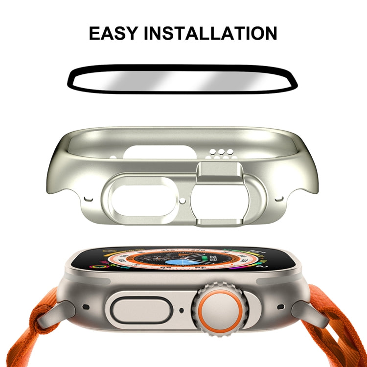 For Apple Watch Ultra 3 / 2 / 1 49mm ENKAY 2 in 1 PC Case + Full Coverage 9H Tempered Glass Film(Transparent) - Watch Cases by ENKAY | Online Shopping UK | buy2fix