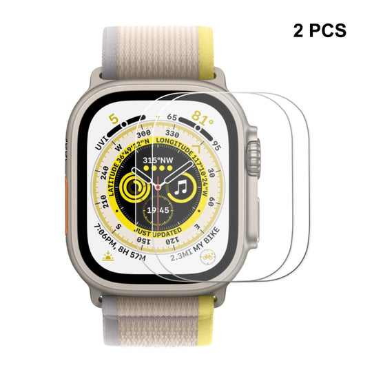 For Apple Watch Ultra 1 / 2 / 3 49mm 2pcs ENKAY 0.2mm 9H Tempered Glass Watch Film