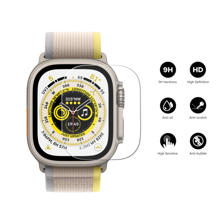 For Apple Watch Ultra 1 / 2 / 3 49mm 2pcs ENKAY 0.2mm 9H Tempered Glass Watch Film - Screen Protector by ENKAY | Online Shopping UK | buy2fix
