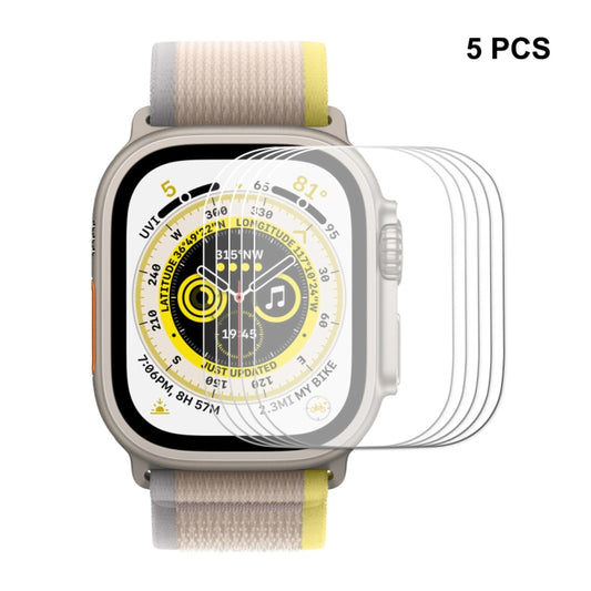 For Apple Watch Ultra / Ultra 2 / Ultra 3 49mm 5pcs ENKAY 0.2mm 9H Tempered Glass Watch Film - Screen Protector by ENKAY | Online Shopping UK | buy2fix