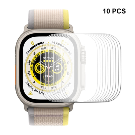 For Apple Watch Ultra 4 / 3 / 2 / 1 49mm 10pcs ENKAY 0.2mm 9H Tempered Glass Watch Film