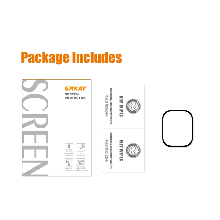 For Apple Watch Ultra 1 / 2 / 3 49mm ENKAY 9H Full Cover Tempered Glass Watch Film - Screen Protector by ENKAY | Online Shopping UK | buy2fix