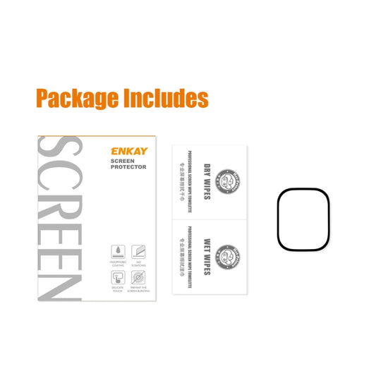 For Apple Watch Ultra 1 / 2 / 3 49mm ENKAY 9H Full Cover Tempered Glass Watch Film - Screen Protector by ENKAY | Online Shopping UK | buy2fix