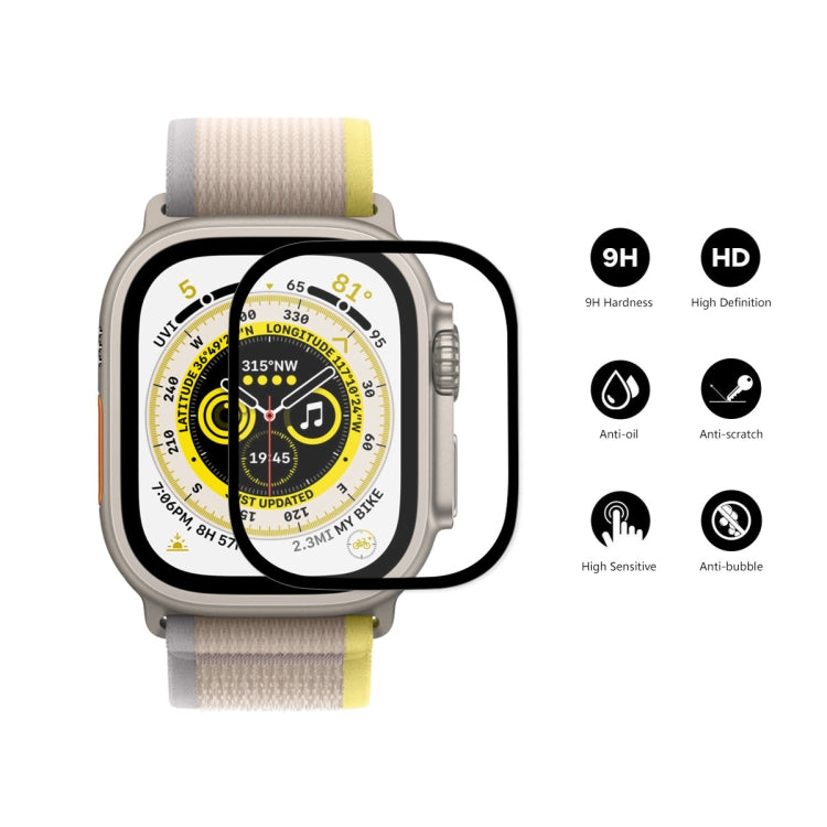 For Apple Watch Ultra 1 / 2 / 3 49mm ENKAY 9H Full Cover Tempered Glass Watch Film - Screen Protector by ENKAY | Online Shopping UK | buy2fix