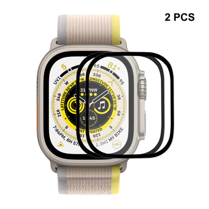 For Apple Watch Ultra / Ultra 2 / Ultra 3 49mm 2pcs ENKAY 9H Full Cover Tempered Glass Watch Film - Screen Protector by ENKAY | Online Shopping UK | buy2fix