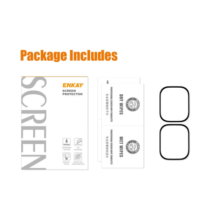 For Apple Watch Ultra / Ultra 2 / Ultra 3 49mm 2pcs ENKAY 9H Full Cover Tempered Glass Watch Film - Screen Protector by ENKAY | Online Shopping UK | buy2fix
