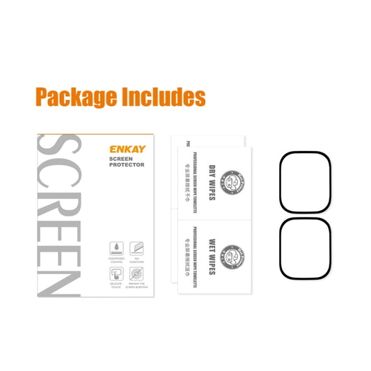 For Apple Watch Ultra / Ultra 2 / Ultra 3 49mm 2pcs ENKAY 9H Full Cover Tempered Glass Watch Film - Screen Protector by ENKAY | Online Shopping UK | buy2fix