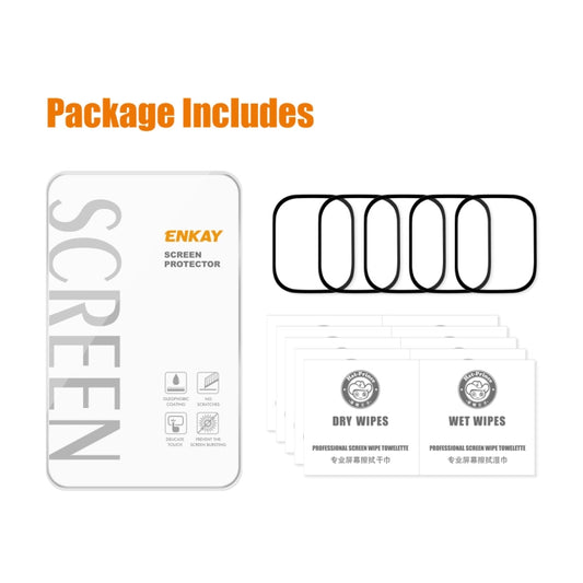 For Apple Watch Ultra / Ultra 2 / Ultra 3 49mm 5pcs ENKAY 9H Full Cover Tempered Glass Watch Film - Screen Protector by ENKAY | Online Shopping UK | buy2fix