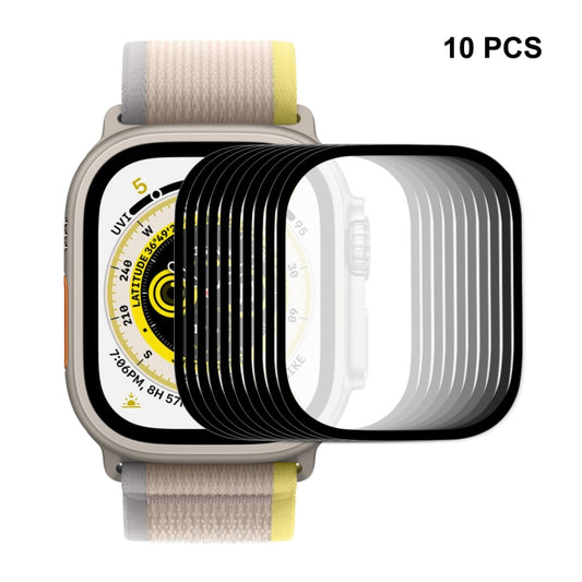 For Apple Watch Ultra 1 / 2 / 3 49mm 10pcs ENKAY 9H Full Cover Tempered Glass Watch Film - Screen Protector by ENKAY | Online Shopping UK | buy2fix