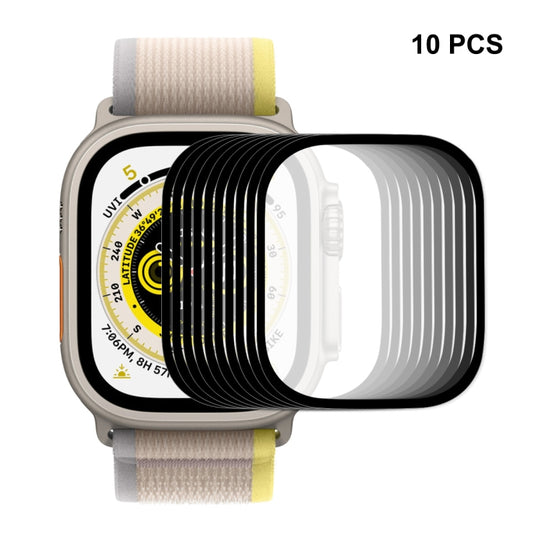 For Apple Watch Ultra 4 / 3 / 2 / 1 49mm 10pcs ENKAY 9H Full Cover Tempered Glass Watch Film
