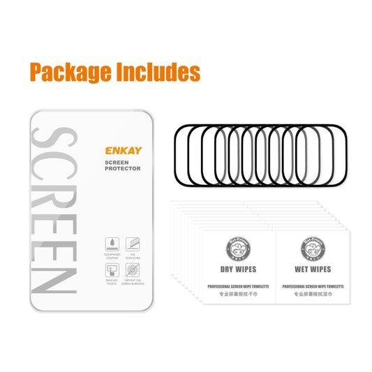 For Apple Watch Ultra 1 / 2 / 3 49mm 10pcs ENKAY 9H Full Cover Tempered Glass Watch Film - Screen Protector by ENKAY | Online Shopping UK | buy2fix
