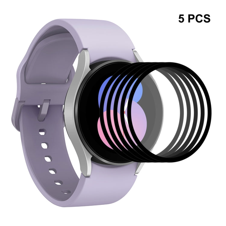 5 PCS For Samsung Galaxy Watch5 40mm ENKAY 9H Full Cover Tempered Glass Watch Film - Screen Protector by ENKAY | Online Shopping UK | buy2fix