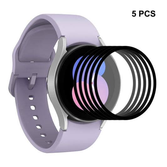 5 PCS For Samsung Galaxy Watch5 40mm ENKAY 9H Full Cover Tempered Glass Watch Film - Screen Protector by ENKAY | Online Shopping UK | buy2fix