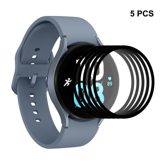 5 PCS For Samsung Galaxy Watch5 44mm ENKAY 9H Full Cover Tempered Glass Watch Film