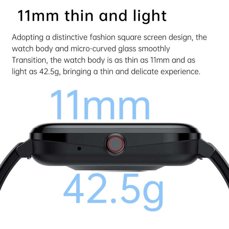 HK20 1.85 inch Color Screen Smart Watch,Support Heart Rate Monitoring/Blood Pressure Monitoring(Gold) by buy2fix