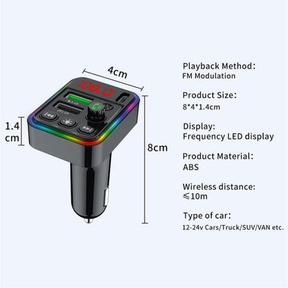 F19 Fast Charging Dual USB Blue Tooth Transmisor  Car Mp3 Player - Bluetooth Car Kits by buy2fix | Online Shopping UK | buy2fix