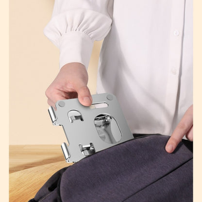 2026 Folding Adjustable Height Ergonomic 360 Rotation CNC Aluminum Desk Laptop Stand - Laptop Stand by buy2fix | Online Shopping UK | buy2fix