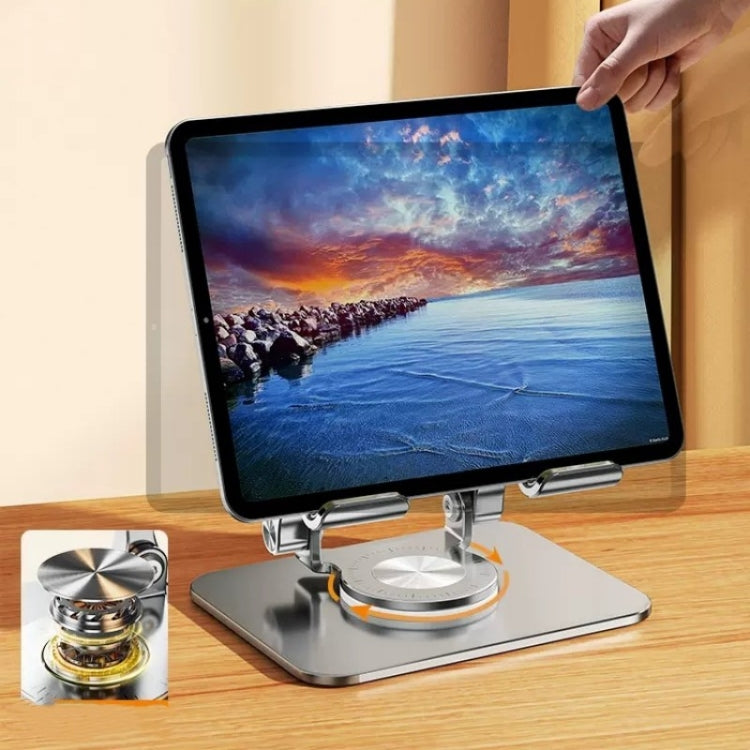 2026 Folding Adjustable Height Ergonomic 360 Rotation CNC Aluminum Desk Laptop Stand - Laptop Stand by buy2fix | Online Shopping UK | buy2fix