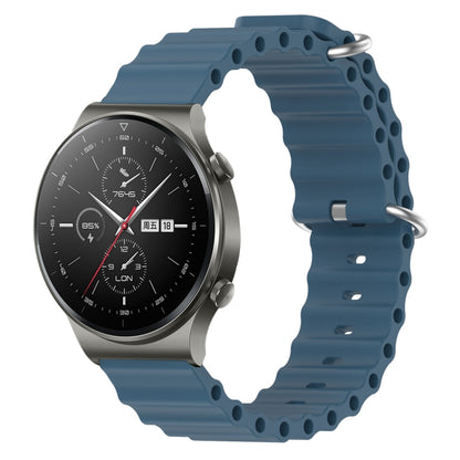 For Huawei GT2 Pro 22mm Ocean Style Silicone Solid Color Watch Band(Rock Gray) - Watch Bands by buy2fix | Online Shopping UK | buy2fix
