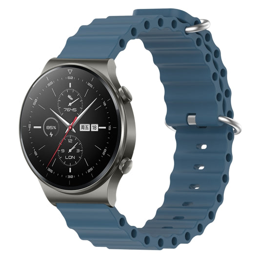 For Huawei GT2 Pro 22mm Ocean Style Silicone Solid Color Watch Band(Rock Gray) - Watch Bands by buy2fix | Online Shopping UK | buy2fix