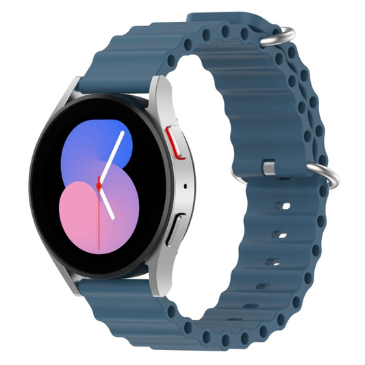 For Samsung Galaxy Watch 5 44mm 20mm Ocean Style Silicone Solid Color Watch Band(Rock Gray) - Watch Bands by buy2fix | Online Shopping UK | buy2fix