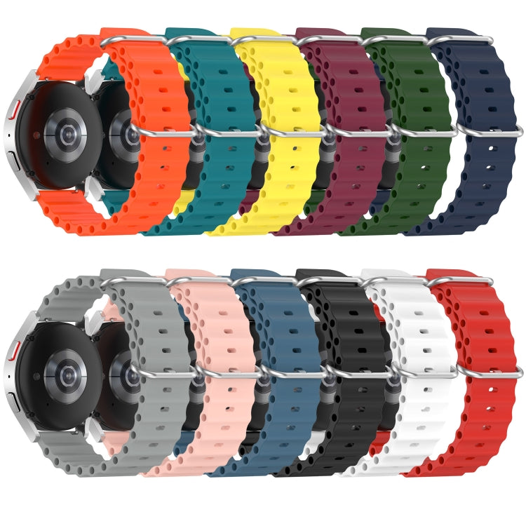 For Garmin Forerunner 55 20mm Ocean Style Silicone Solid Color Watch Band(White) - Watch Bands by buy2fix | Online Shopping UK | buy2fix