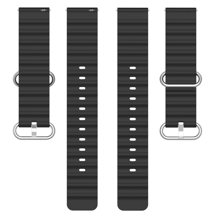 For Garmin Forerunner 55 20mm Ocean Style Silicone Solid Color Watch Band(White) - Watch Bands by buy2fix | Online Shopping UK | buy2fix