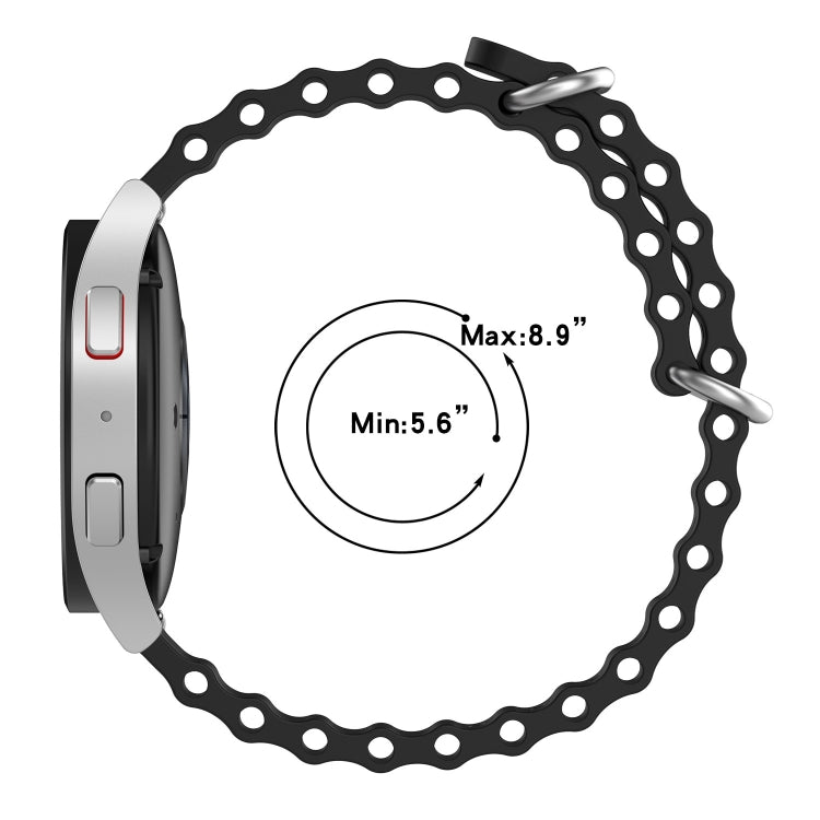 For Garmin Forerunner 55 20mm Ocean Style Silicone Solid Color Watch Band(White) - Watch Bands by buy2fix | Online Shopping UK | buy2fix
