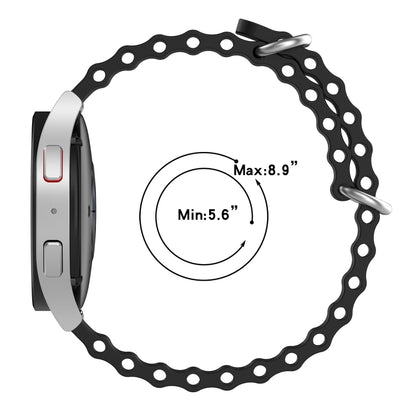 For Garmin Forerunner 55 20mm Ocean Style Silicone Solid Color Watch Band(White) - Watch Bands by buy2fix | Online Shopping UK | buy2fix