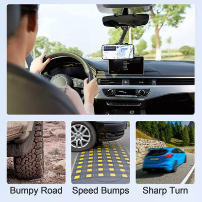 R004 Rearview Mirror 360 Rotatable Retractable Car Phone Holder by buy2fix