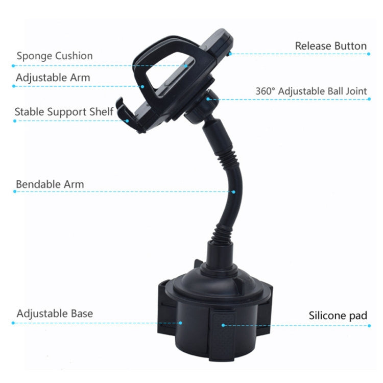 C009 Adjustable Car Cup Holder 360 Degree Universal Car Mount - Car Drink Holders by buy2fix | Online Shopping UK | buy2fix