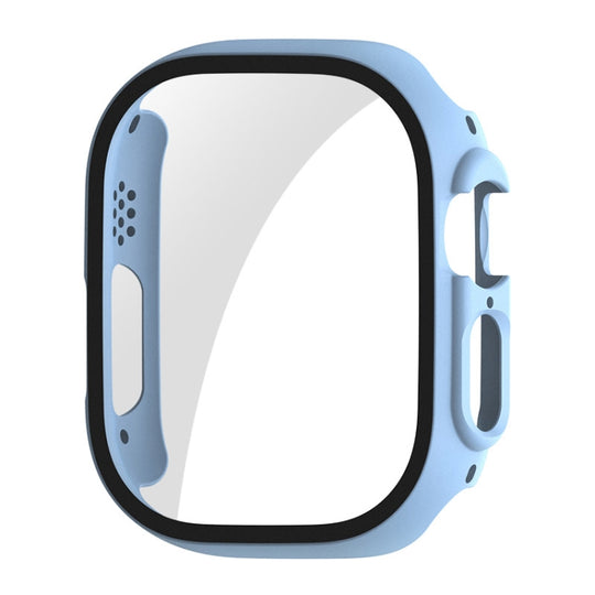 For Apple Watch Ultra 4 / 3 / 2 / 1 49mm ENKAY PC Frame 9H Tempered Glass Case(Blue)