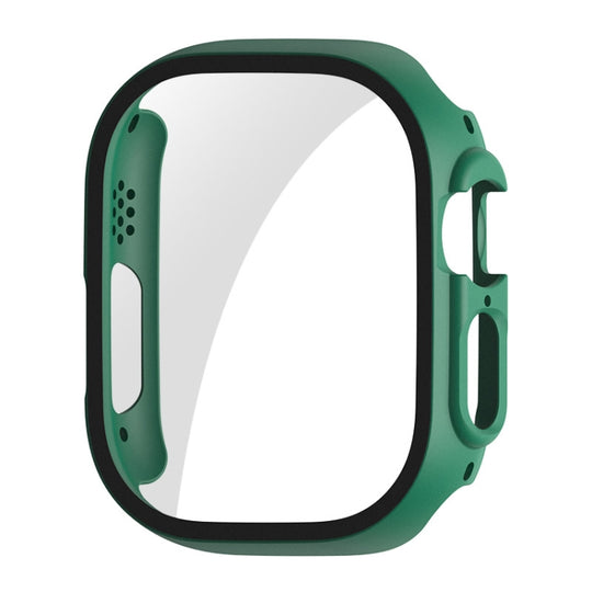 For Apple Watch Ultra 4 / 3 / 2 / 1 49mm ENKAY PC Frame 9H Tempered Glass Case(Green)