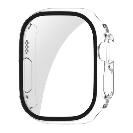 For Apple Watch Ultra 4 / 3 / 2 / 1 49mm ENKAY PC Frame 9H Tempered Glass Case(Transparent)