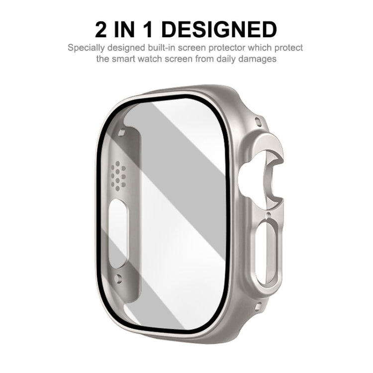 For Apple Watch Ultra 3 / 2 / 1 49mm ENKAY PC Frame 9H Tempered Glass Case(Black) - Watch Cases by ENKAY | Online Shopping UK | buy2fix