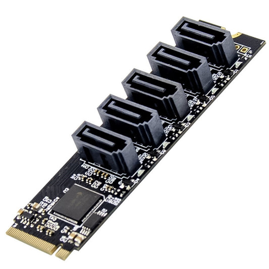 ST532 M.2 NGFF To 5 Ports SATA3.0 Hard Disk Expansion Card Adapter In Stock by buy2fix